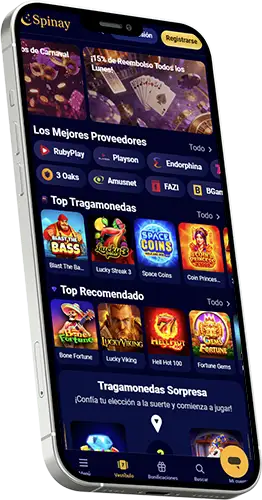 Versión web y app de Spinay Casino en tu teléfono